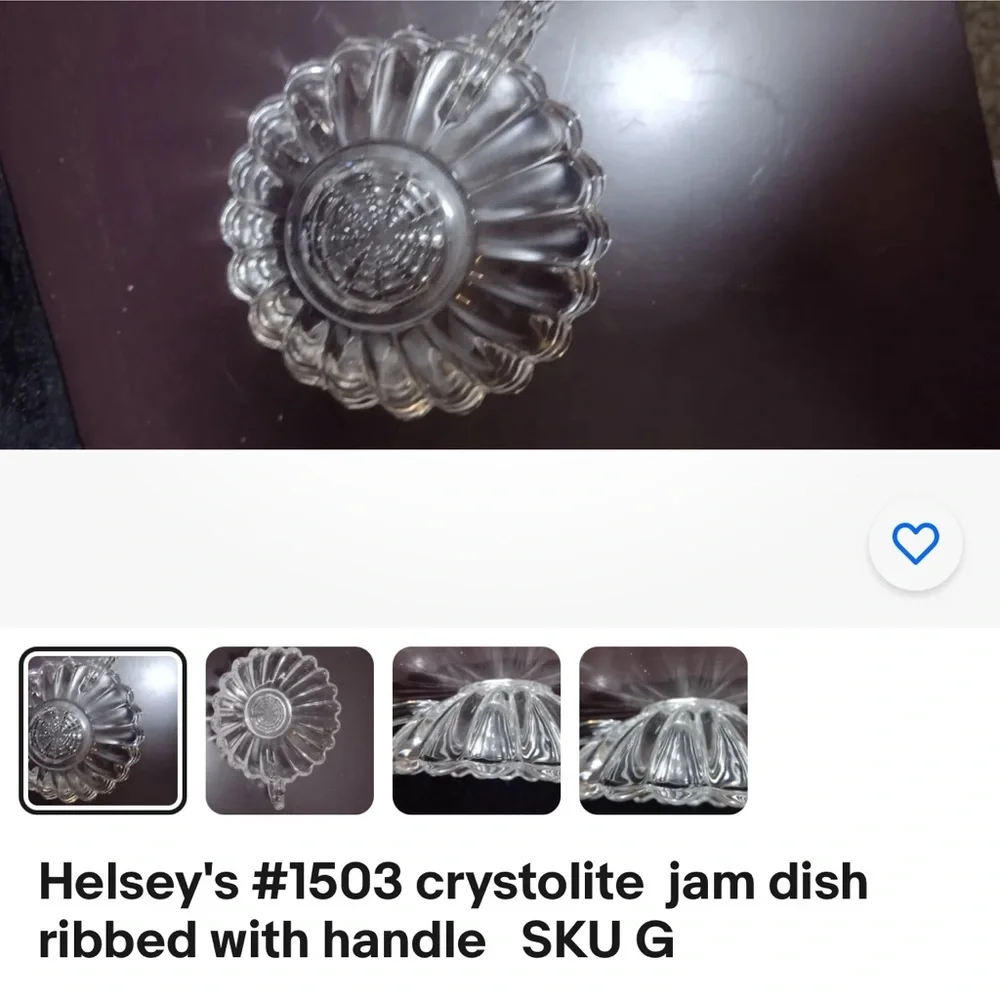 HELSEY Clear Glass Jam Dish